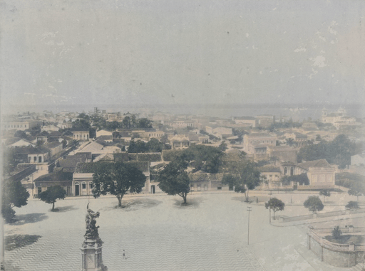 Photographie ancienne de Manaus, Brésil, prise pendant la période du boom du caoutchouc